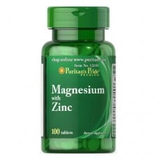 Puritan's Pride Magnesium with Zinc, 100 tab