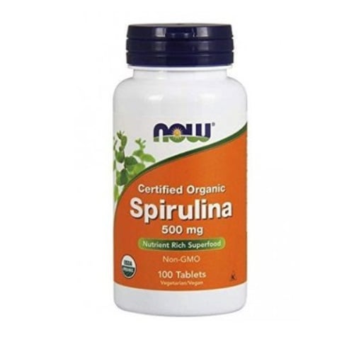 NOW Spirulina 500 mg, 100 tab