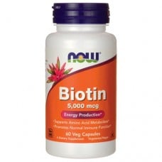 NOW Biotin 5000, 60 caps