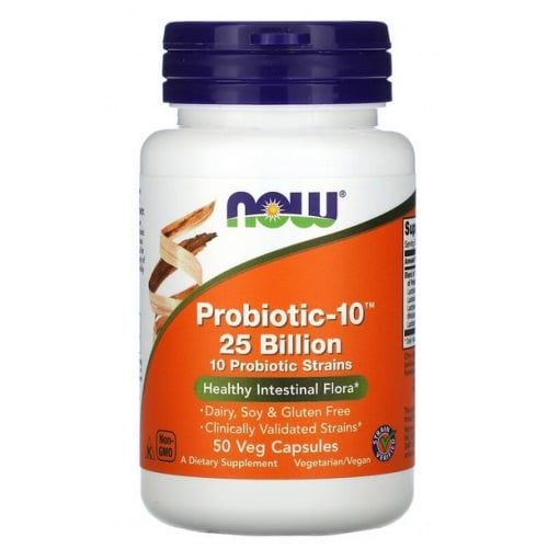 NOW Probiotic-10 25 Billion, 30 вег капс.