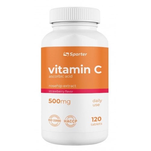 Sporter Vitamin C 500mg with rosehip, 120 таб.
